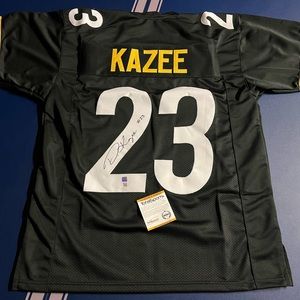 Damonte Kazee autographed jersey authenticated played for the Steelers